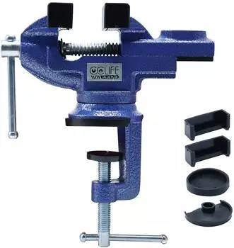 CCLife Technic Parallelschraubstock drehbar 360&deg;, Gusseisen, 70mm (3194)
