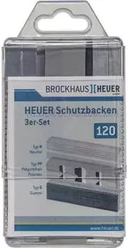 HEUER Schutzbacken-Set 3-teilig f&uuml;r Schraubstock 120mm (115122)