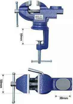 CCLife Technic Drehbarer Parallelschraubstock Gusseisen 360&deg; 50mm (50mm)
