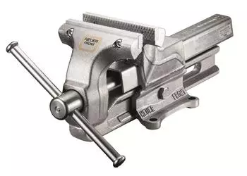 HEUER Schraubstock 160mm mit auswechselbaren Backen, verzinkt, Stahl (101163)