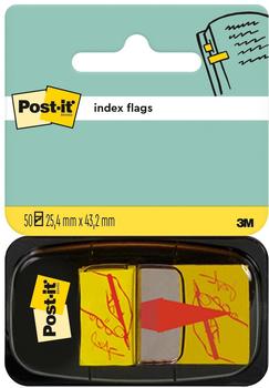Post-it Index Haftmarker Unterschrift 50 Streifen gelb (680-31)