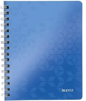 Leitz WOW Collegeblock A5 kariert spiralgebunden mit PP-Einband blau