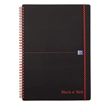 Oxford Black n Red Collegeblock A4 kariert PP