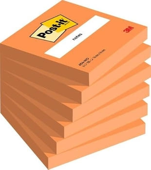 Post-it Haftnotiz Quadratisch Block 76x76mm Neonorange 6er