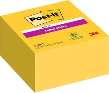 Post-it Super Sticky Haftnotiz Quadratisch Block 76x76mm Ultragelb