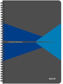 Leitz Office Collegeblock A4 kariert spiralgebunden mit PP-Einband blau