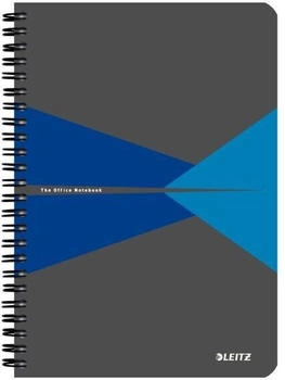 Leitz Office Collegeblock A5 kariert spiralgebunden mit Karton-Einband blau