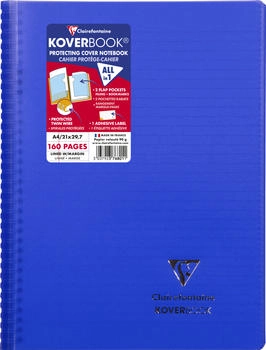Clairefontaine Koverbook A4 liniert 80 Blatt mit hartem Einband