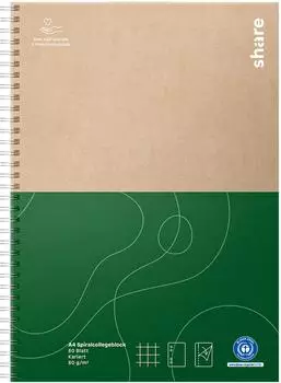 Share Collegeblock A4 kariert 80 Bl&auml;tter (4-0016-A4)