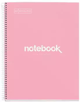 Miquelrius Notebook Emotions A4 kariert 5x5 mm 80 Blatt mikroperforiert 4 Bohrungen Rosa (A460522)
