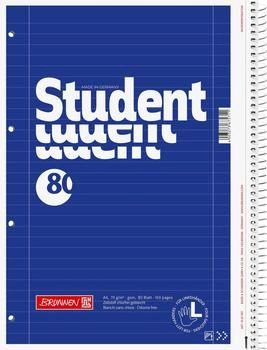 Brunnen Collegeblock Student Linkshänder A4 liniert Lineatur 27 80 Blatt (1067907)
