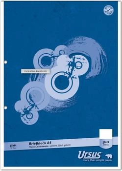 Ursus Briefblock A4 50 Blatt unliniert 70g 2-fach gelocht (608743000)