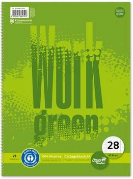 Staufen Collegeblock Green A4 kariert 5mm mit Rand 80 Blatt (608572028)