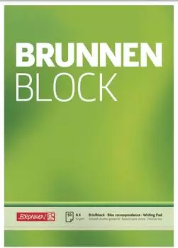 Brunnen Briefblock „-Block“ - A4, Lineatur 20, 50 Blatt, grün