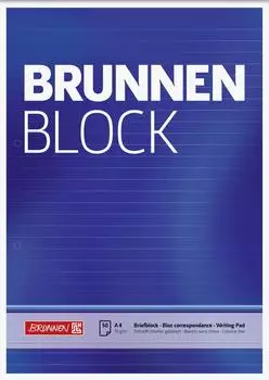 Brunnen Briefblock „-Block“ gelocht - A4, Lineatur 21, 50 Blatt, blau