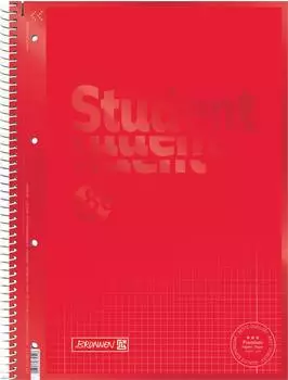 Brunnen Collegeblock Premium Student Colour Code - A4, Lineatur 28, 80 Blatt, red