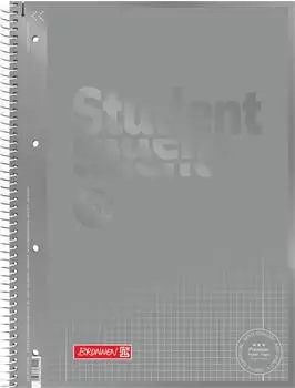 Brunnen Collegeblock Premium Student Colour Code - A4, Lineatur 28, 80 Blatt, silver