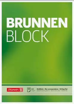 Brunnen Briefblock „-Block“ gelocht - A4, Lineatur 20, 50 Blatt, grün