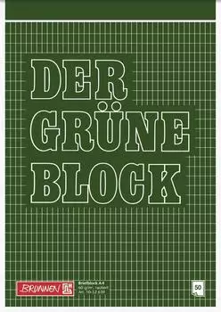 Brunnen Briefblock „Grüner Block“ - A4, Lineatur 23, 50 Blatt, grün
