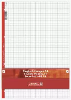 Brunnen Ringbucheinlagen - A4, 5 mm kariert, weiß, 50 Blatt
