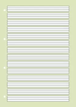 Brunnen Schulblock Premium - A4, Lineatur 1, 50 Blatt, grün