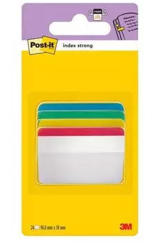 Post-it Index Strong Haftstreifen 50,8x38mm sortiert, 24 St./Pack (686-F1EU)