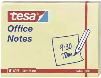 tesa Office Notes Haftnotizen 100x75mm gelb, 100 Blatt (57657-00001-05)