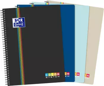 Oxford Color System Notizbuch A4+ 5mm kariert 180 Seiten Hardcover (400156833)