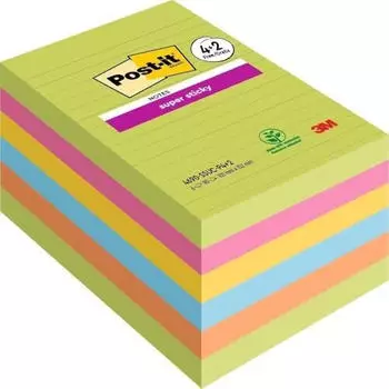 Post-it Super Sticky Haftnotizen liniert 101x152mm (70007006342)