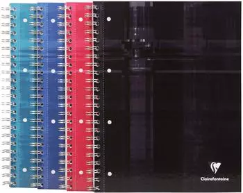Clairefontaine Bind'O Block Gelochtes Spiralheft A4+ 160 Seiten Liniert 90g (8215C)