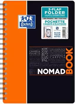 Oxford Nomadbook Spiralheft B5 160 Seiten 5x5 Polypro (400100861)