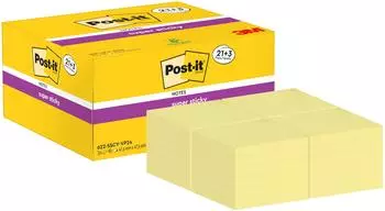 Post-it Super Sticky Notes 48x48mm, 90 Blatt/Block, 24er-Pack (685474)