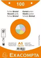Exacompta 10658E 10x 100er Packung Karteikarten farbig - kariert gelocht...