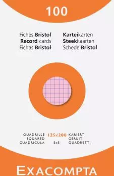 Exacompta Karteikarten 125x200mm kariert, sortiert, 12x100 St. (13273E)