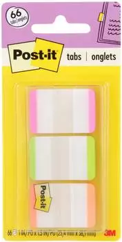 Post-it Tabs, einfarbig, sortierte Neonfarben, liniert, 36 Stück (686L-PGO)