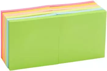 AmazonBasics Mini-Haftnotizen 7,6x7,6cm gemischte Farben 12er-Pack (AZ33312)