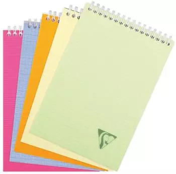 Clairefontaine Linicolor Fresh Spiralblock A5, 80 Bl., 90g kariert, PP-Einband, 5er-Pack (328645C)