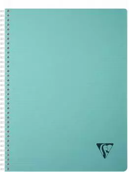 Clairefontaine Linicolor Essence Spiralbuch A4, 5er-Pack, 180 Seiten, kariert, 90g, PP-Einband, blaue Lagune (327120C)