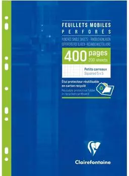 Clairefontaine Ringbucheinlagen A4 kariert 5x5, 90g, 200 Blatt (1792C)
