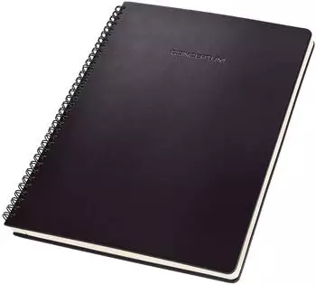 sigel Conceptum Spiral-Notizbuch A4 kariert, Hardcover, schwarz (CO820)