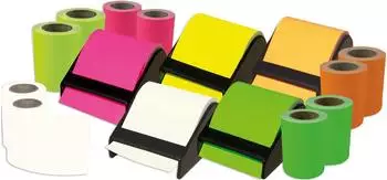 RNK Haftnotiz-Rollen im Abroller, neon sortiert, 60mm x 10m, 15-tlg. (CT1990)