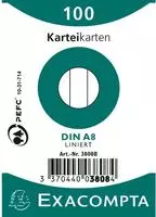 Exacompta 48 Packungen 100 Karteikarten Liniert in Folie 55x74 mm Wei&szlig;