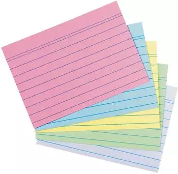 Herlitz Karteikarten DIN A6 liniert, farbig sortiert, 200 St. (50041145)
