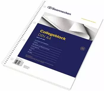 Soennecken Collegeblock DIN A4, liniert, 80 Blatt, wei&szlig; (2361)