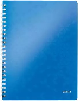Leitz WOW Collegeblock A4, liniert, spiralgebunden, blau (46370036)