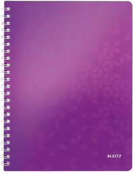 Leitz WOW 4638 Spiralbuch A4, kariert, violett (46380062)