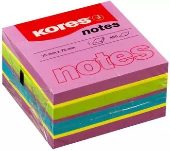 Kores Haftnotizen W&uuml;rfel "Spring" 75x75mm, 4-farbig (48464)