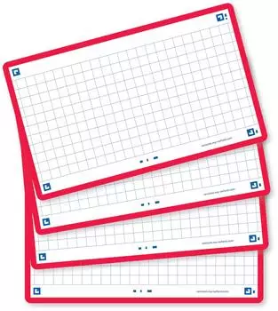 Oxford Flash 2.0 Karteikarten A7, kariert, rot, 80 Blatt (400133858)