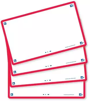 Oxford Flash Karteikarten blanko rot, 80 Blatt (75x125mm) (400133892)