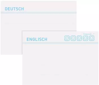 Herlitz Vokabel-Karteikarten A8, liniert, weiß, 100 Stück (50041152)